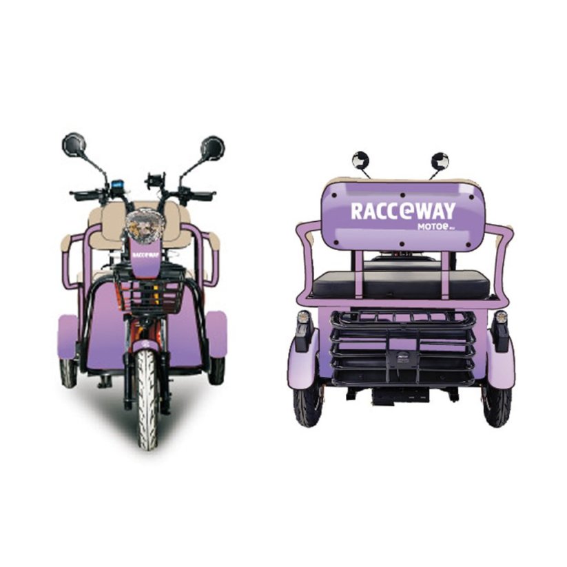 Racceway E-bus dvousedadlový vozík - Barva: Světlemodrá