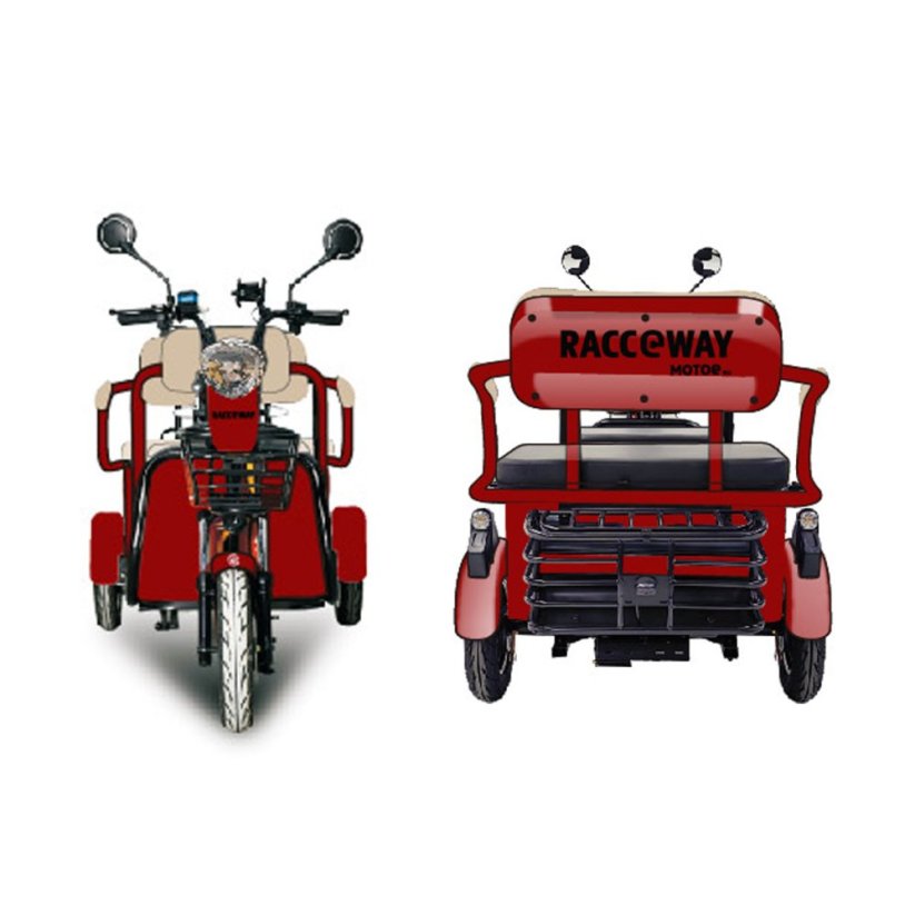Racceway E-bus dvousedadlový vozík